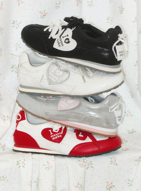 玛速主义2026新款轻便运动休闲鞋百搭薄底学生板鞋女春红色德训鞋