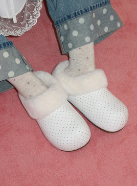 玛速主义2025年冬季新款保暖加绒勃肯棉鞋外穿懒人鞋可爱毛毛拖鞋