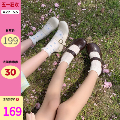 玛速主义玛丽珍鞋平底