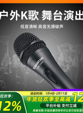 Takstar得胜DM-2300动圈麦克风家用KTV唱歌舞台演出主持手持话筒