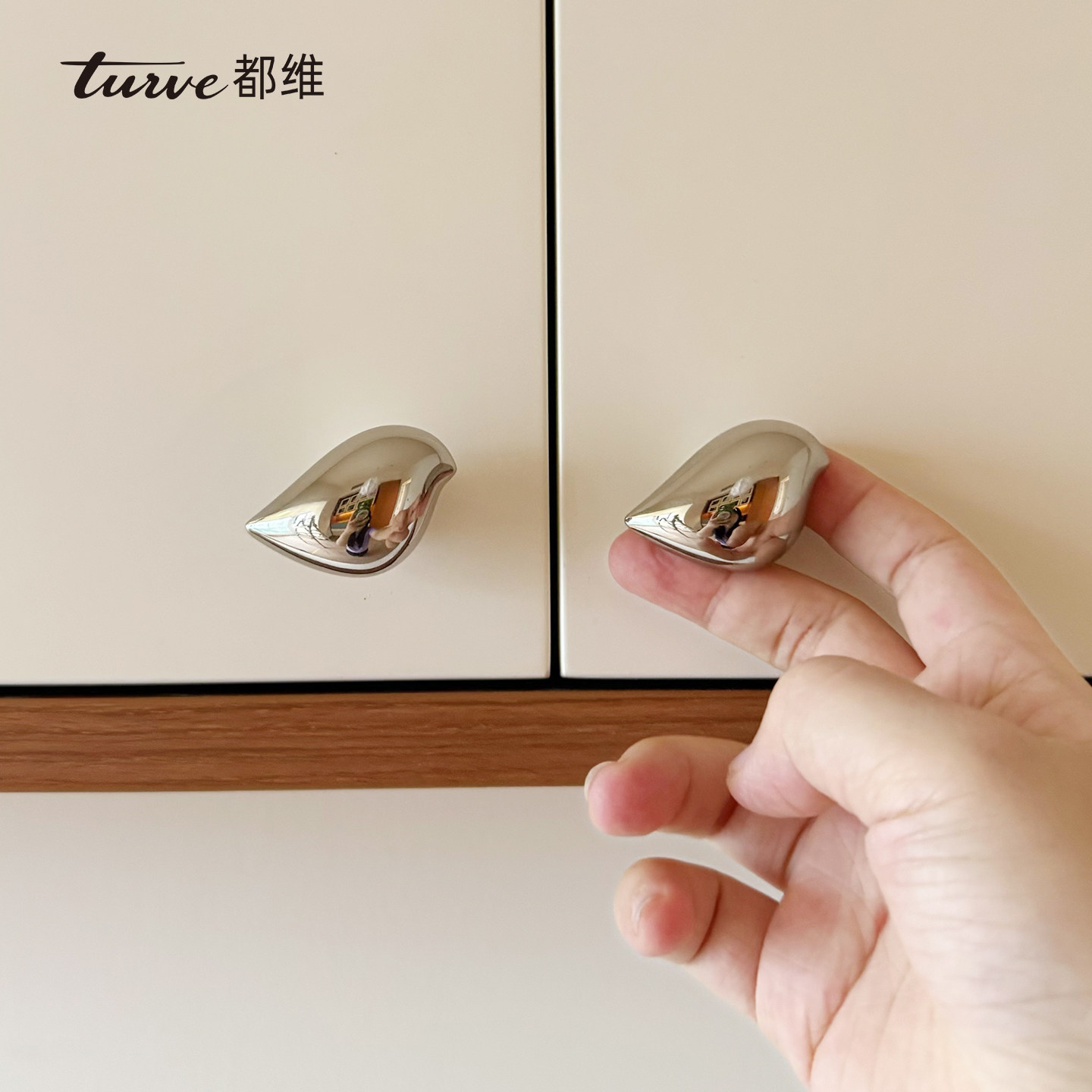 都维小胖鸟自在现代简约橱衣柜拉手法式钛银中古风儿童房抽屉拉手