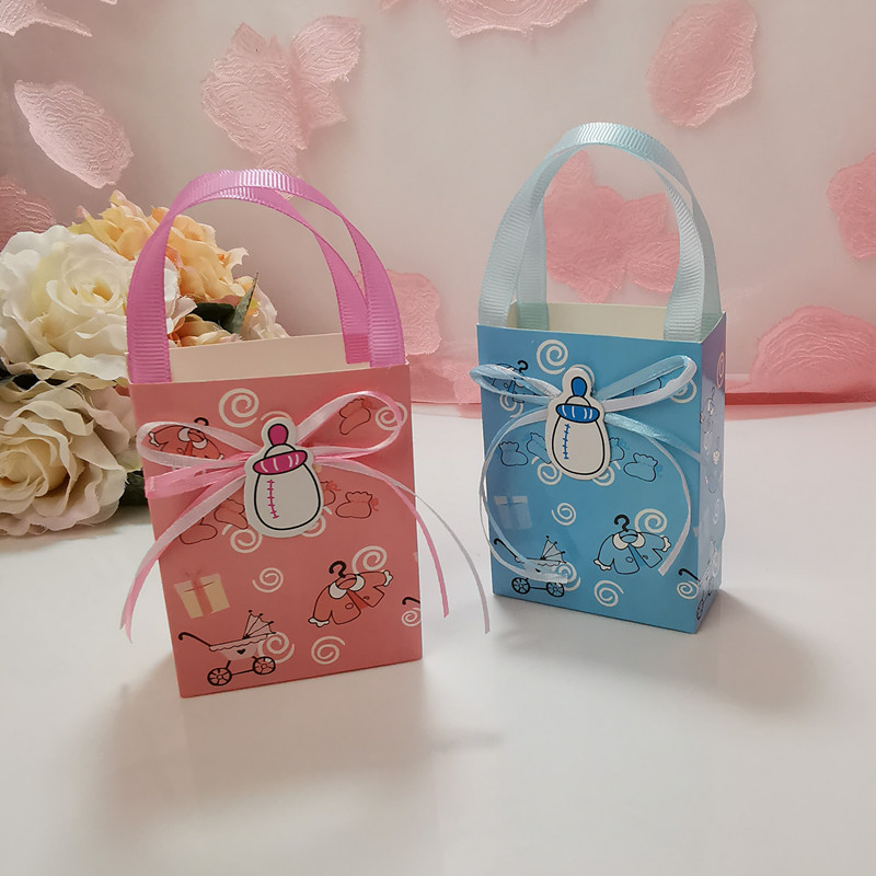 成品喜糖袋baby宝贝庆生派对回礼品袋子手提包装盒　