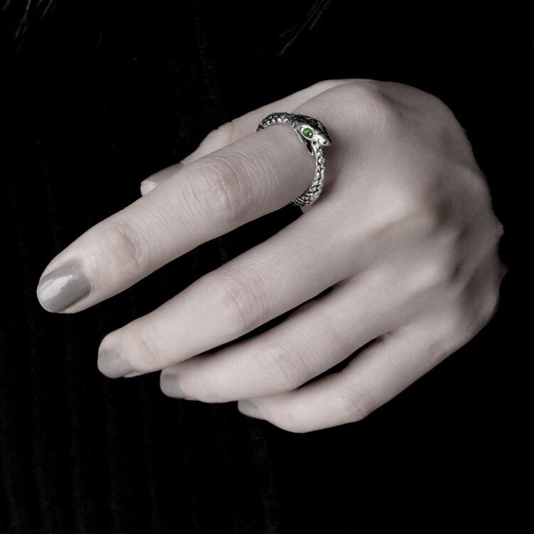 英国A牌朋克男女对戒情侣小众设计哥特蛇戒指Alchemy Gothic R206