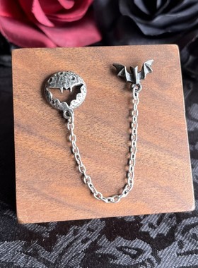 Alchemy Gothic E482 A牌哥特朋克欧美链条蝙蝠小众设计趣味耳环