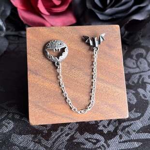 A牌哥特朋克欧美链条蝙蝠小众设计趣味耳环 E482 Alchemy Gothic