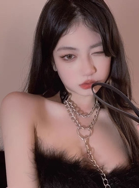 爱心项链女牵引绳颈带链子颈圈锁骨链颈环choker项链脖子颈链脖圈