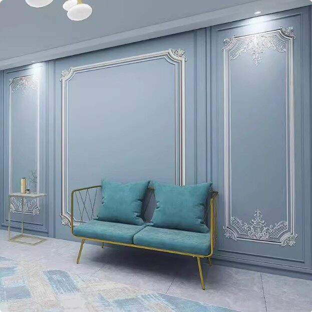 欧式立体石膏线背景墙纸复古美式墙布3d客厅沙发壁画特色餐厅壁纸