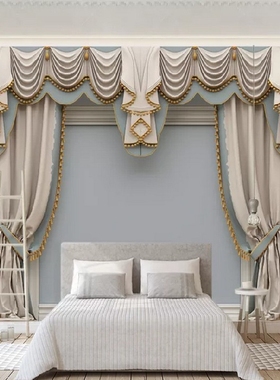 X0747卧室床壁画壁纸非窗帘护板壁画8D欧式轻奢侈金色雕花背景