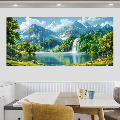 青山大山风景笔架山青龙山山靠山有山无水办公室客厅背景画FJ6612