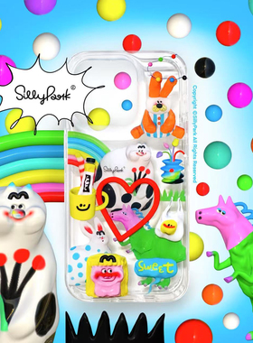 SillyPark原创适用苹果17ProMax手机壳iPhone16Pro/15保护套IMD双层小众高级艺术设计插画