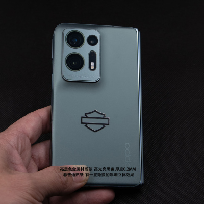 哈雷头盔金属立体贴纸小号logo贴花复古摩托车贴纸标志安全帽贴纸