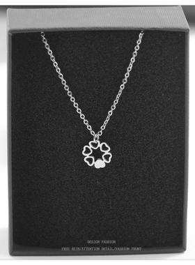 银色爱心项链女简约韩版气质心形项链锁骨链ins学生网红闺蜜项链