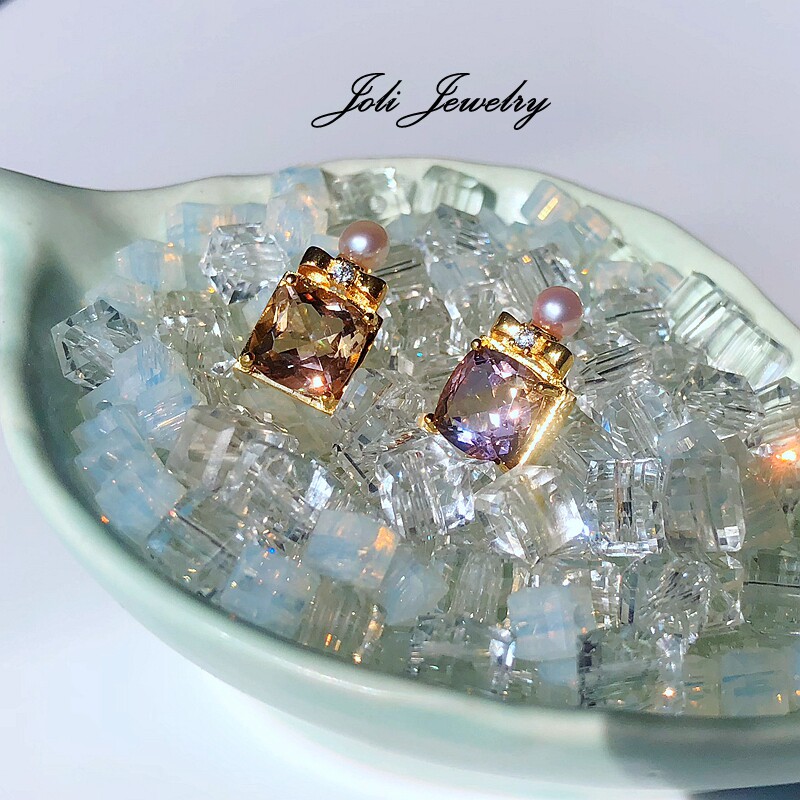Summer Scent Valentine's Day limited natural Ametrine Perfume bottle bow Akoya Sea pearl pendantin the Accessories/Fashion Jewelry, Pendant/Pendant  category - from Buy2taobao.com to provide professional Taobao agent buy service
