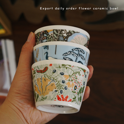 欧式陶瓷小清新3.5寸花卉拉花杯