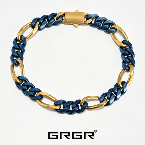 GRGR原创蓝金撞色古巴手链