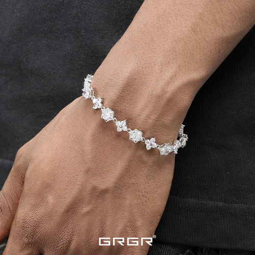 GRGR彩色雪花锆石网球手链