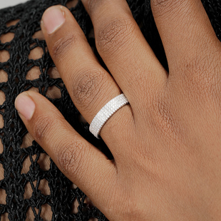 满钻戒指男欧美潮流百搭S925纯银镶嵌锆石指环高级感不掉色 GRGR