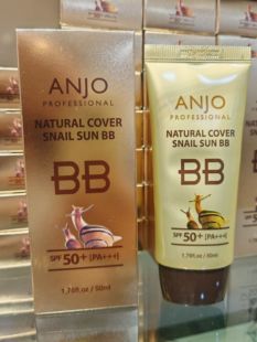 韩国正品ANJO SNAIL蜗牛BB霜保湿自然粉白50MLSPF30PA++