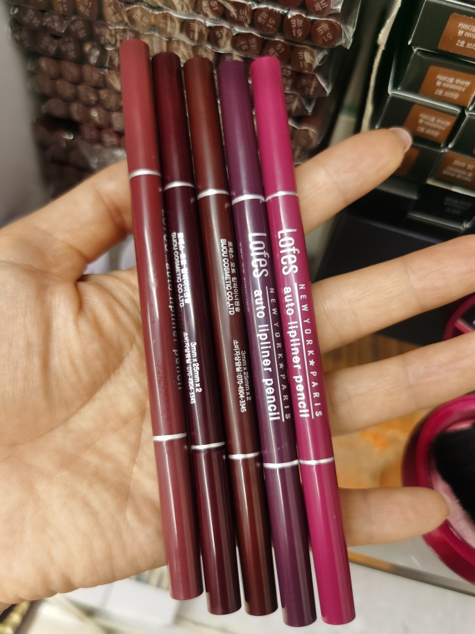 韩国原装Lofes唇线笔双头旋转粉色红色紫红色