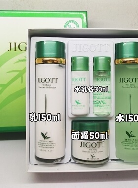 韩国进口Deoproce吉高特Jigott绿茶 保湿补水3件套盒装