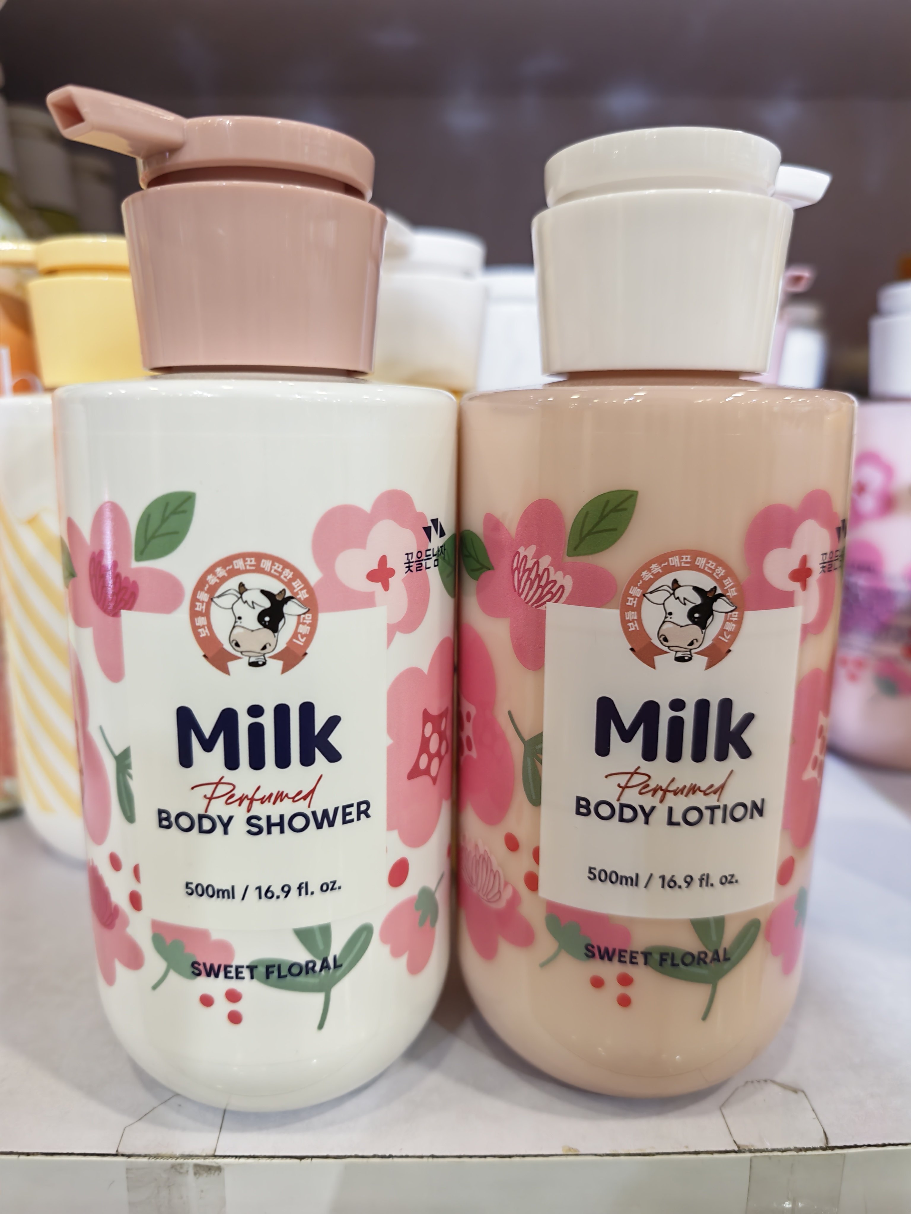 韩国所望SOMANG Milk香氛花香沐浴露身体乳持久留香500ml