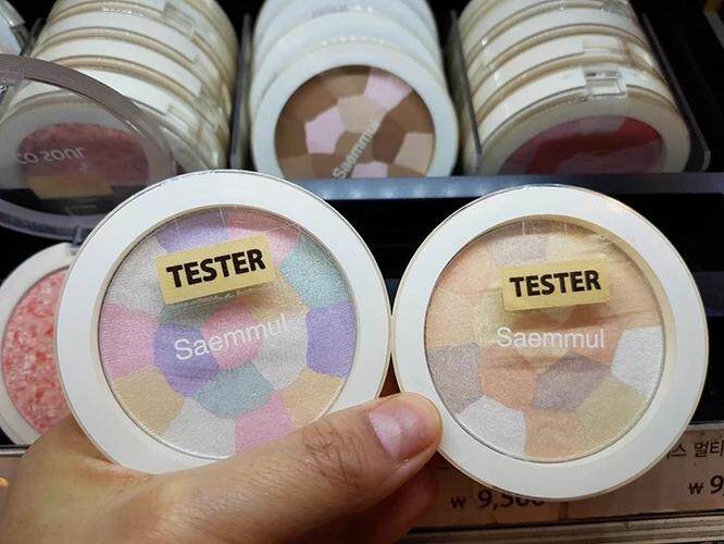 韩国 The Saem得鲜五彩高光腮红修容粉饼提亮粉控油自然