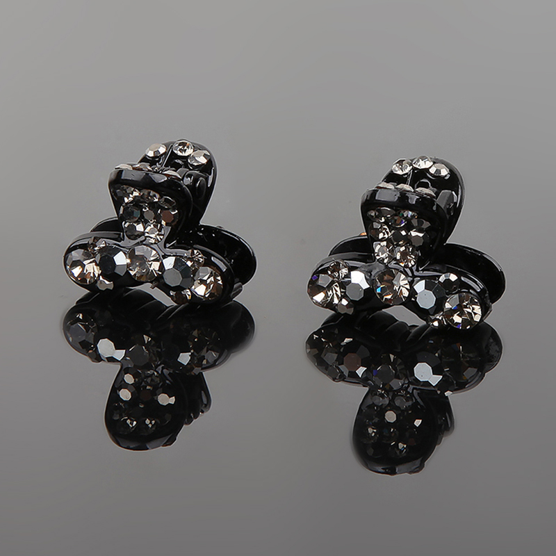 2026新款韩版小号抓夹气质优雅水钻刘海抓夹蝴蝶结顶夹发卡鲨鱼夹