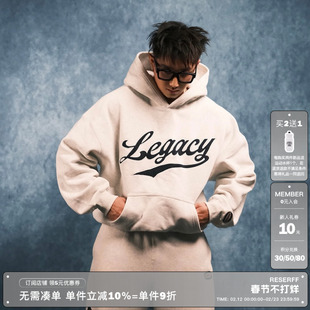 RESERFF X AVIA 联名 复古贴布刺绣印花加绒连帽卫衣重磅帽衫外套