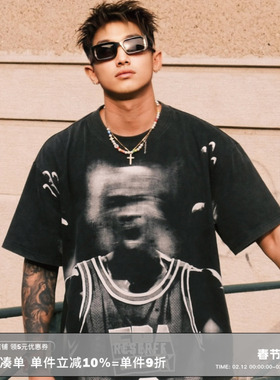 RESERFF FLASHING 幻影之夜 复古水洗印花短袖 VINTAGE BOXY TEE