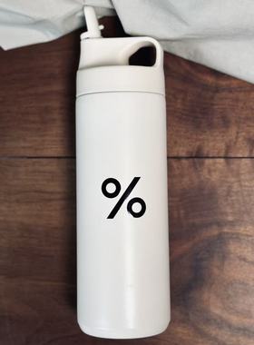 阿拉比卡ARABICA风格百分号平替随行咖啡杯不锈钢运动吸管保温杯