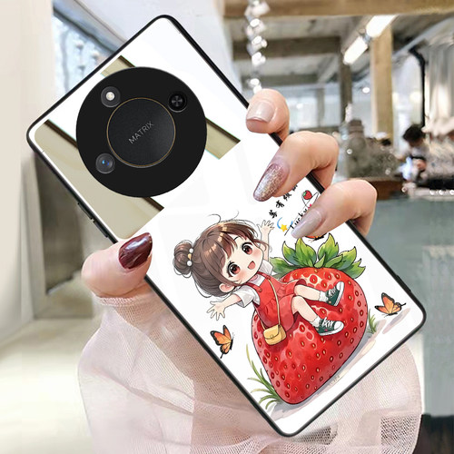 莓有烦恼手机壳玻璃带镜子镜面