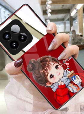 乖丫头适用小米15手机壳玻璃小米14pro带镜子镜面13补妆镜k80个性女note13