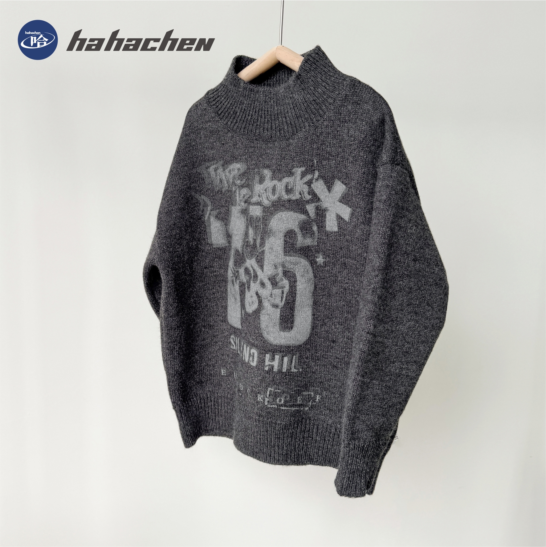 哈哈辰原创童装圆领针织毛衣