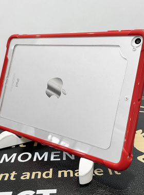 红色散热ipad9.7保护套Pro11寸平板MINI4防摔压弯3Air5苹果2021iPad10.2迷你6第九代8镂空透明边框AIR6硬外壳