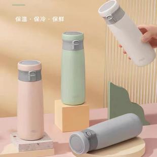 爱仕达ASD不粘内胆304不锈钢保温杯500ML大容量一键弹开车载杯