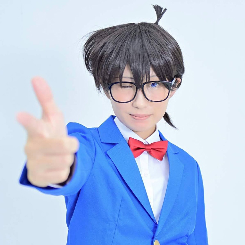 名侦探柯南cos服装衣服 基德蓝色校服 儿童动漫cosplay服装表演服