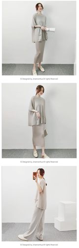 桑蚕丝超细羊毛宽松慵懒圆领随性舒适套头衫女夏百搭短袖体恤薄款