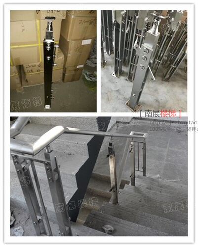 不锈钢扁管夹玻璃立柱工程护栏