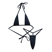 新款 欧美三角比基尼性感女迷尔比基尼泳衣超小露背