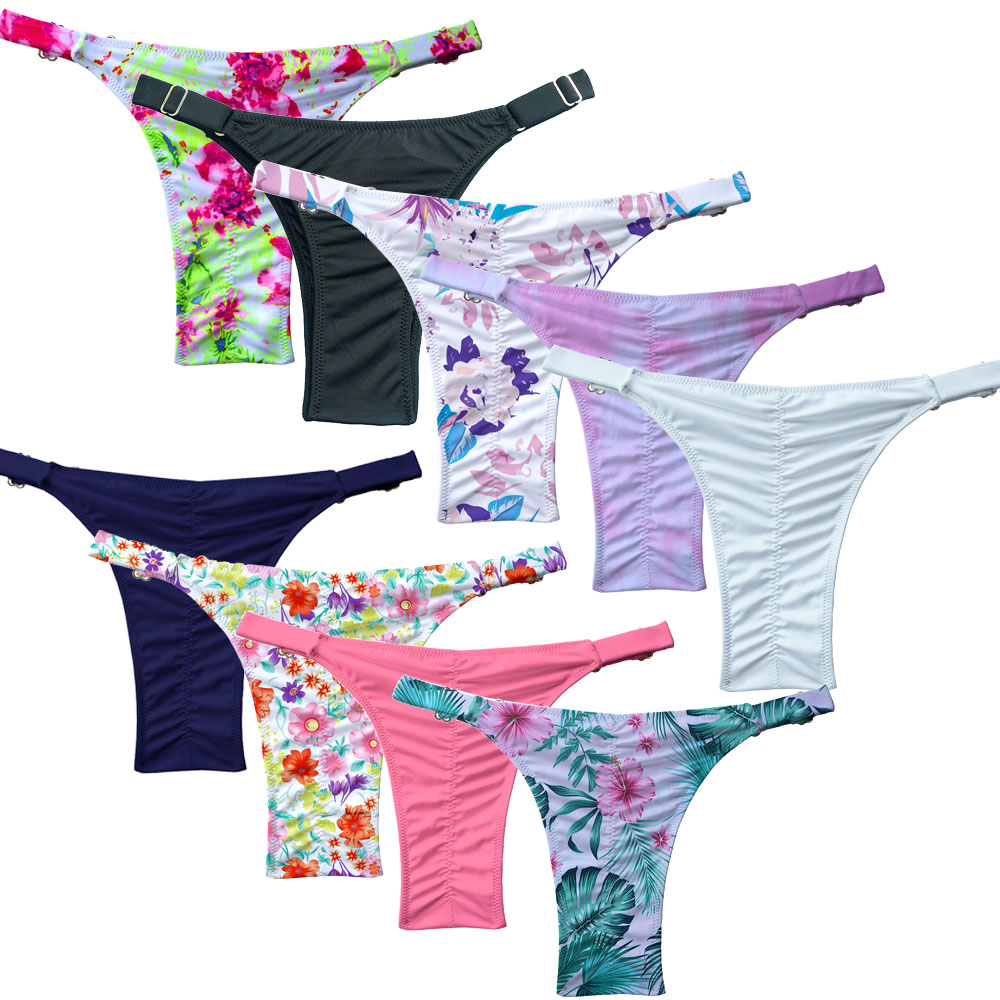 性感泳裤比基尼半包臀高弹力泳装