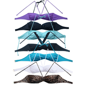 新款 抹胸单件比基尼上衣欧美女生性感泳装 吊带聚拢泳衣裹胸垫黑色