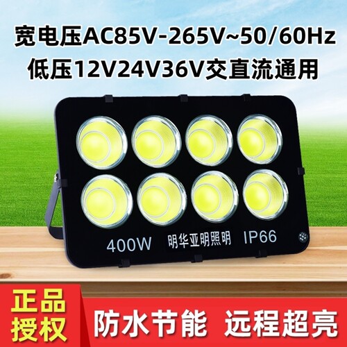 亚明led投光灯宽压110V户外防水船用探照灯低压12V24V36V照明射灯