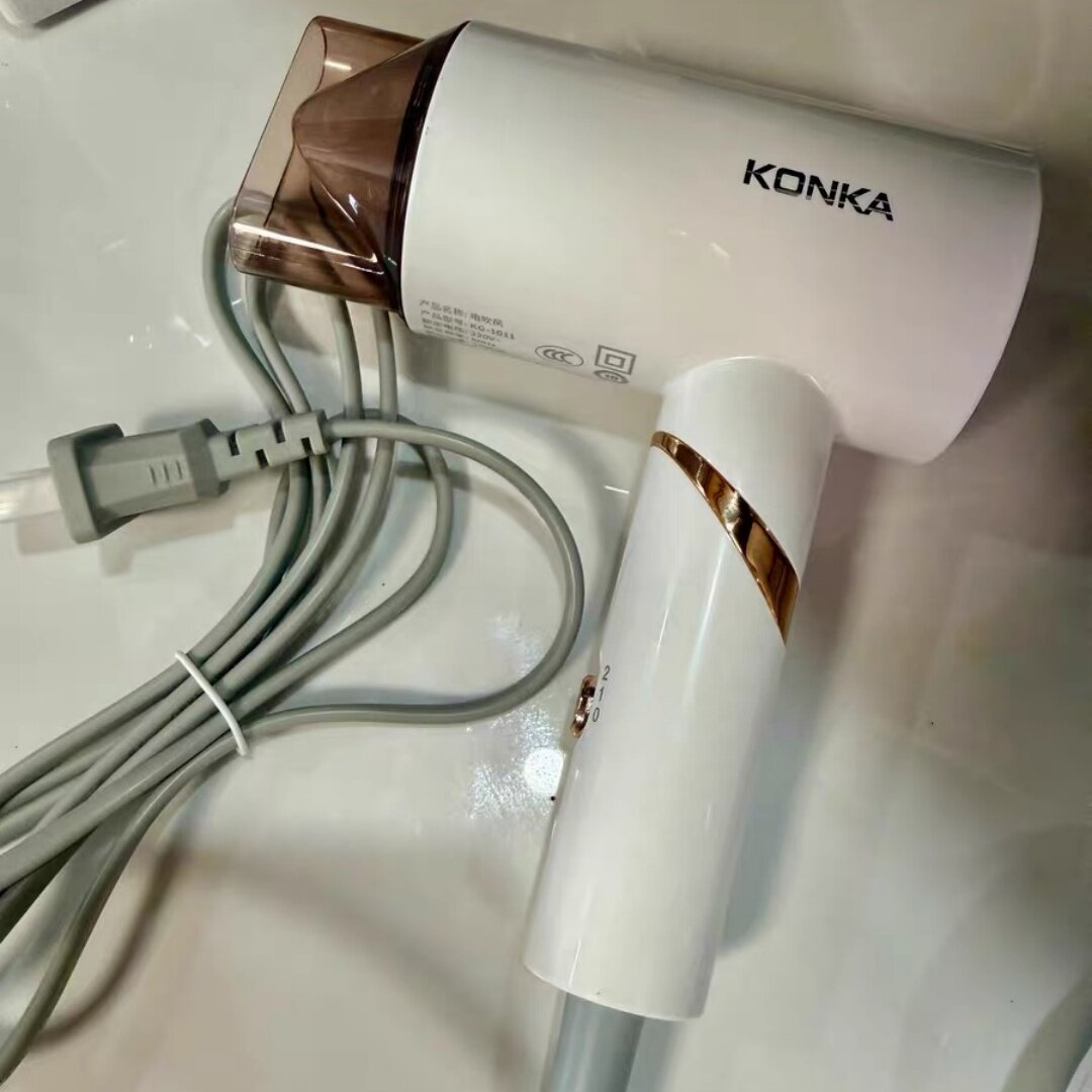 Konka/康佳电吹风家用2档大功率负离子恒温可折叠迷你吹风机