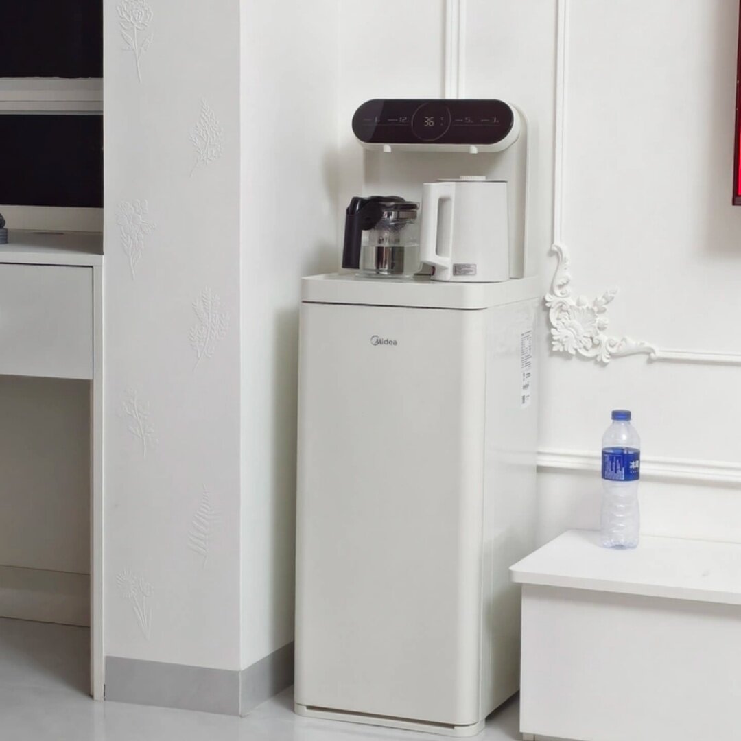 Midea/美的白月光茶吧机家用立式全自动一体调温饮水机下置水桶图片