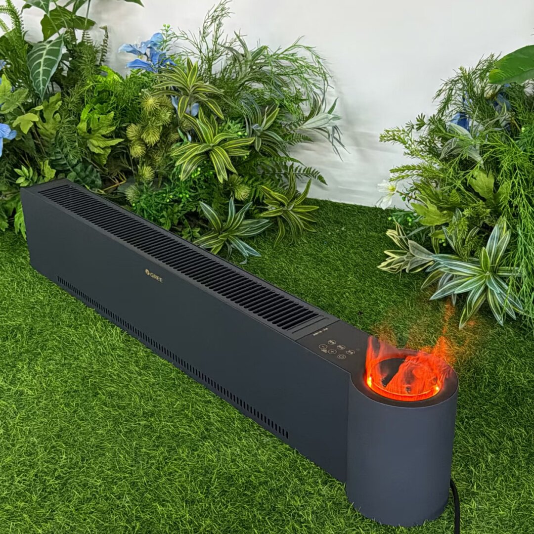 Gree/格力石墨烯踢脚线取暖器移动地暖除菌雾化加湿电暖器