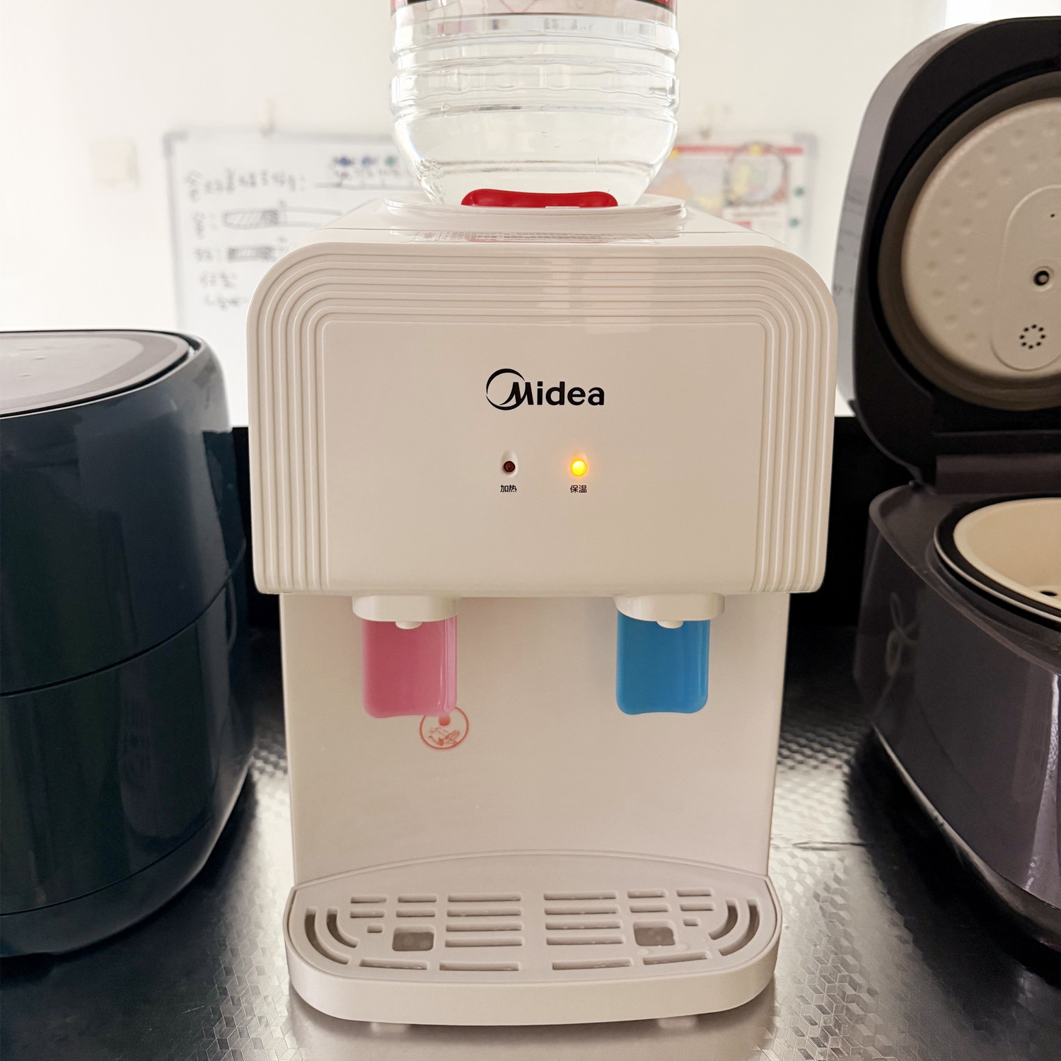 Midea/美的小型台式饮水机迷你家用宿舍桌面上置水桶办公室温热款图片