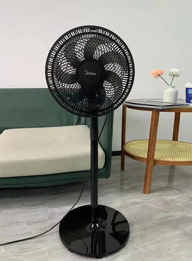 美的电风落地扇大风力立式强力节能摇头台式七叶电扇宿舍SAF30AB