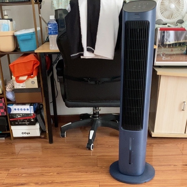 格力负离子加湿家用遥控塔式制冷水4升冷塔扇墨石蓝+黑KS-04S70Dg