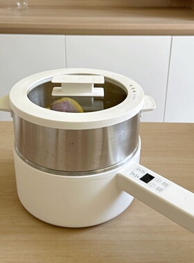 olayks立时不锈钢电煮锅家用宿舍学生多功能小型电炒锅1.5L机械式