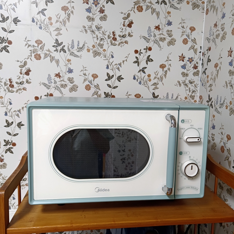 Midea/美的M1G1变频平板微波炉小滋味奶油风清新绿小型复古微波炉